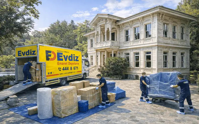 Emirgan evden eve nakliyat Evdiz tarihi köşk taşıma işi